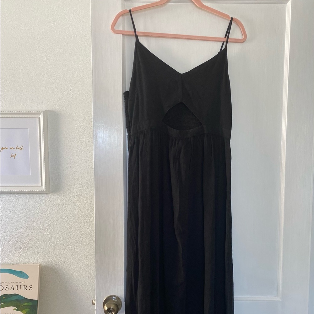 Black Aerie Cutout Maxi Dress